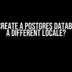 How to Create a Postgres Database with a Different Locale?