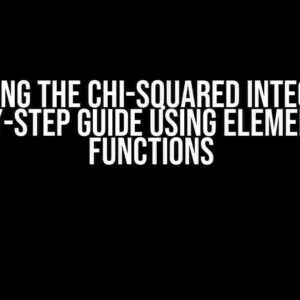 Mastering the Chi-Squared Integrant: A Step-by-Step Guide Using Elementary R Functions