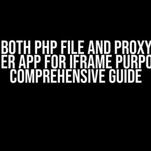 Serving both PHP File and Proxy Pass to Another App for iFrame Purposes: A Comprehensive Guide