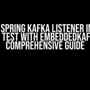 Testing Spring Kafka Listener in Spring Boot Test with EmbeddedKafka: A Comprehensive Guide